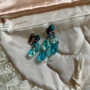 Vintage 1930-40s Czech Crystal Earrings (Clip Back)